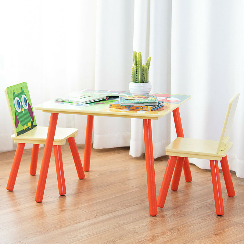 Zoomie Kids Fiscus Children's 3 Piece Table and Chair Set Wayfair.co.uk